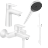 Купить Белый HANSGROHE 1102020 набор смесителей для  ванны Talis E однорычажный купить недорого в Киеве vannaja.kiev.ua