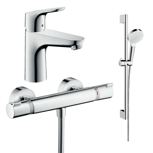 Купити Купити в Києві Hansgrohe 131162020 Набір змішувачів для душу з термостатом 3 в 1 Talis E хром в Києві vannaja.kiev.ua