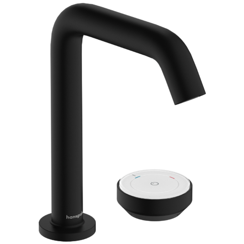 Hansgrohe Tecturis S (73353670) смеситель для раковины на 2 отверстия 150 CoolStart EcoSmart+ со сливным гарнитуром, матовый черный Купить Hansgrohe Tecturis S (73353670) смеситель для раковины на 2 отверстия 150 CoolStart EcoSmart+ со сливным гарнитуром, матовый черный в Киеве vannaja.kiev.ua