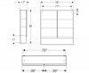 Купить Зеркальный шкафчик Geberit Selnova Square 501.268.00.1 белый 2-мя дверьми ширина 80 см 501268001 в Киеве vannaja.kiev.ua