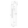 Купить devit 550538N Flow Смеситель для ванны с пола, brushed nickel в Киеве vannaja.kiev.ua