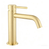 Купить Devit 550534BG Flow Смеситель для раковины кран, brushed gold (золото) в Киеве vannaja.kiev.ua