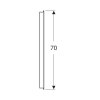Купить Зеркало для ванны с подсветкой 70 см Geberit 502.806.00.1 Option Basic Square подсветка сверху по горизонтали 502806001 в Киеве vannaja.kiev.ua