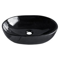 Чорный матовый умывальник Quarter Bath Rapid Line 50 x 35 70RL23050.01.2.3.01 на столешницу прямоугольный