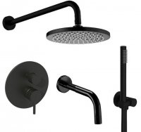 Душевой комплект для ванны Черного Цвета Paffoni KITLIG019NO-bath Soluzioni Doccia