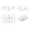 Купить Тумбочки в ванную 64 см с раковиной серый цвет Devit 0020120G Fly в Киеве vannaja.kiev.ua