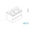 Купить Тумба в ванную 80 см DevIT 0021120WO Fly Цвет светлый дуб Девит флай в Киеве vannaja.kiev.ua