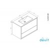 Купить Купить тумбу раковина в ванную 90 см DevIT 0023120W FLY белый глянцевый цвет в Киеве vannaja.kiev.ua