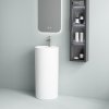 Купити круглі раковини у ванну окремостоящі devit 1408641 Style раковина 40х40х86 см з отвором під змішувач, біла в Києві vannaja.kiev.ua