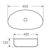 Купить devit Flow (DFL3310100W) Раковина 655х400х125мм на столешницу, без перелива, белая в Киеве vannaja.kiev.ua