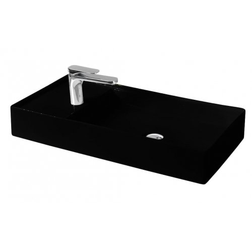 Керамічна раковина 75 см Artceram Scalino, black glossy (SCL004 03; 00) Купити Керамічна раковина 75 см Artceram Scalino, black glossy (SCL004 03; 00) в Києві vannaja.kiev.ua