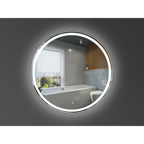 Купить Зеркала круглые купить по выгодным ценам Devit 5501080 AllRound d80см с LED подсветкой и тачсенсором 778x778 мм в Киеве vannaja.kiev.ua
