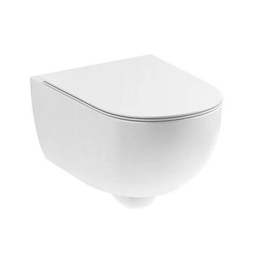 Купить Унитаз подвесной Nic Design Pin 55х37 см с крышкой, белый матовый (003709003/005712003) в Киеве vannaja.kiev.ua
