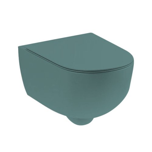 Купить Унитаз подвесной Nic Design Pin, с крышкой Soft-Close, Aloe matt (003709063_005712063) в Киеве vannaja.kiev.ua
