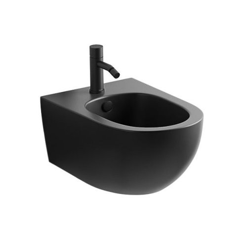 Купить Биде подвесное Nic Design Pin 55х37, Antracite матовый (004706013) в Киеве vannaja.kiev.ua