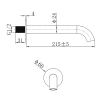 Devit D119100000001C Flow Излив для ванны, хром 215 мм Купить Devit D119100000001C Flow Излив для ванны, хром 215 мм в Киеве vannaja.kiev.ua