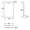 Прямокутний Душовий піддон 120 x 80 купити Geberit Sestra 550.264.00.2 з штучного каменю сірий Купити Прямокутний Душовий піддон 120 x 80 купити Geberit Sestra 550.264.00.2 з штучного каменю сірий в Києві vannaja.kiev.ua