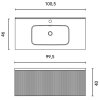 Подвесная тумба в ванну 100 см Royo 131795 + 126225 VORA 100 1 ящик + умывальник белый ENZO, коричневый walnut note Купить Подвесная тумба в ванну 100 см Royo 131795 + 126225 VORA 100 1 ящик + умывальник белый ENZO, коричневый walnut note в Киеве vannaja.kiev.ua