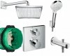 Купити Купити Hansgrohe 20190005 Душова система з термостатом прихованого монтажу Ecostat E хром в Києві vannaja.kiev.ua