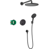 Купити Чорний матовий Hansgrohe 27961670 купити Душова система з термостатом Croma 280 Ecostat S прихованого монтажу в Києві vannaja.kiev.ua