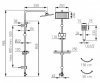 Купить Душевая система Ferro Squerto Lux черная NP24-BL Верхний душ 200 мм NP24BL в Киеве vannaja.kiev.ua