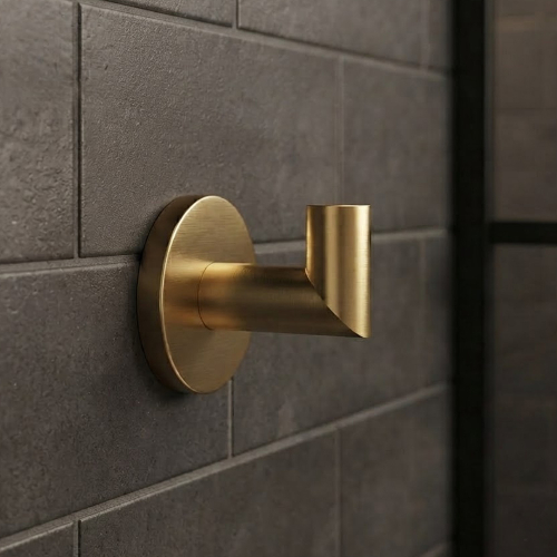 крючок в ванну золотой devit DFL60000202BG Flow одинарный, цвет Brushed Gold PVD Купить крючок в ванну золотой devit DFL60000202BG Flow одинарный, цвет Brushed Gold PVD в Киеве vannaja.kiev.ua
