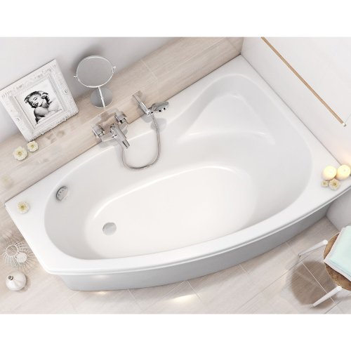 Купить ванная угловая косая Cersanit Sicilia 170x100 см угловая правая S301-098 асимметричная с ножками S301098 в Киеве vannaja.kiev.ua