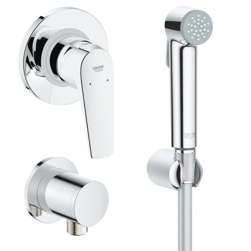 Купить німецький гігієнічний душ grohe вбудований UA12164501 Bau Flow Комплект прихованого монтажу в Киеве vannaja.kiev.ua