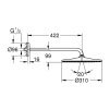 Купити золотий тропічний душ 310 мм grohe 26558GN0 Rainshower Mono верхня лійка з душовим кронштейном, Brushed Cool Sunrise в Києві vannaja.kiev.ua