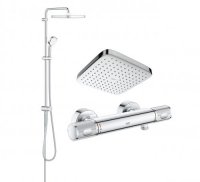 Купить недорого 27394002 + 34558000 Душевая система Grohe New Tempesta Cosmopolitan хром с термостатом Grohe Grohtherm 800