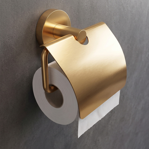Золотой бумажник туалетной бумаги с крышкой devit DFL40000618BG Flow, цвет Brushed Gold PVD Купить Золотой бумажник туалетной бумаги с крышкой devit DFL40000618BG Flow, цвет Brushed Gold PVD в Киеве vannaja.kiev.ua
