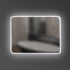 Купить зеркало в ванную 80 см devit Acqua 5257281 закругленное, с тачсенсором и LED подсветкой 800х600 в Киеве vannaja.kiev.ua