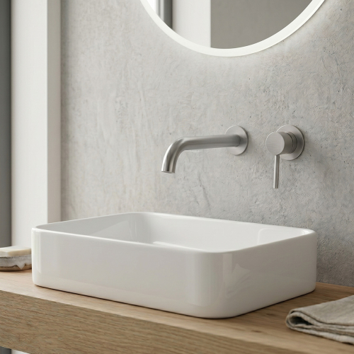 Купить Devit 550537BN Flow Смеситель для раковины скрытого монтажа, brushed nickel (никель) в Киеве vannaja.kiev.ua