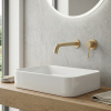 Купить Devit 550537BG Flow Смеситель для раковины скрытого монтажа 21 см излив, brushed gold (золото) в Киеве vannaja.kiev.ua