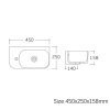 Купить Маленькие умывальники 45х25 см Devit 450250L Do It Раковина подвесная/мебельная 1 отверстие под смеситель слева, белый глянец в Киеве vannaja.kiev.ua