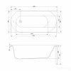 Купить Акриловая ванна Cersanit S301-251 Octavia 150x70 см прямоугольная с ножками S301251, белая в Киеве vannaja.kiev.ua