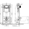 Купить инсталляция церсанит система Cersanit Aqua 50 MECH QF K97-525 Quick Fix механическая для подвесного унитаза K97525 в Киеве vannaja.kiev.ua