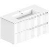 Купить Тумбы с раковиной 100 см шириной devit 442100W STYLE настенная (подвесная), белая в Киеве vannaja.kiev.ua
