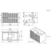 Купить купить умывальник с тумбой 80 см подвесной devit 442080W Style выдвижные ящики белая в Киеве vannaja.kiev.ua