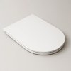 Купить Kerasan Aquatech 3791 30 Крышка для унитаза slim soft-close, quick-release, белый матовый, хром 379130 в Киеве vannaja.kiev.ua