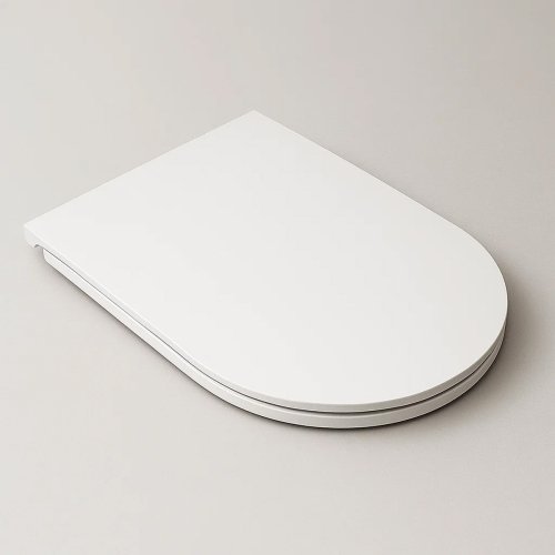 Купить Kerasan Aquatech 3791 30 Крышка для унитаза slim soft-close, quick-release, белый матовый, хром 379130 в Киеве vannaja.kiev.ua