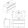 Умывальник 100 см с тумбой Primera 753100W Frame с ящиками, белый глянцевый и сифоном Купить Умывальник 100 см с тумбой Primera 753100W Frame с ящиками, белый глянцевый и сифоном в Киеве vannaja.kiev.ua