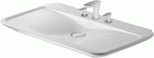 Купить 0371100030 Duravit PuraVida Умывальник с 3-мя отверстиями 100 x в Киеве vannaja.kiev.ua
