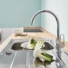 Купить Набор кранов Grohe для ванны, раковины, кухни и душевая стойка UA121640K1 Bau Flow Комплект смесителей для ванны в Киеве vannaja.kiev.ua