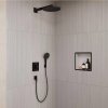 Купить черная матовая встроенная душевая система с термостатом Hansgrohe 24630670 Raindance Alive S 300 1jet смеситель и внутренняя часть в Киеве vannaja.kiev.ua