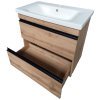 Купить devit 753055O FRAME Тумба натуральный дуб 55см с раковиной и сифоном в Киеве vannaja.kiev.ua
