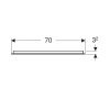 Купить Зеркало для ванны с подсветкой 70 см Geberit 502.806.00.1 Option Basic Square подсветка сверху по горизонтали 502806001 в Киеве vannaja.kiev.ua