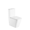 Унітаз компакт підлоговий короткий 61 см Devit DFL2170211W Flow square з кришкою soft-close, Vortex Flush, білий глянець Купити Унітаз компакт підлоговий короткий 61 см Devit DFL2170211W Flow square з кришкою soft-close, Vortex Flush, білий глянець в Києві vannaja.kiev.ua