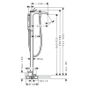 Напольный однорычажный смеситель для ванны Hansgrohe Vivenis (75445340), черный матовый хром Купить Напольный однорычажный смеситель для ванны Hansgrohe Vivenis (75445340), черный матовый хром в Киеве vannaja.kiev.ua