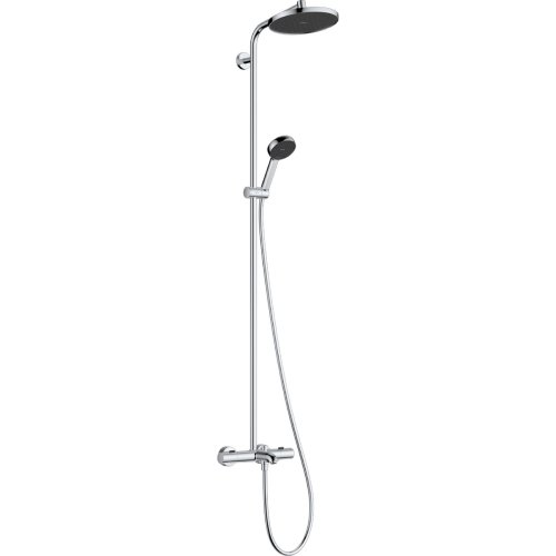 Купить душевая система для ванны с термостатом, тропический душ Hansgrohe 28871000 Activera S Showerpipe 240 1jet EcoSmart Ecostat Fine, хром в Киеве vannaja.kiev.ua